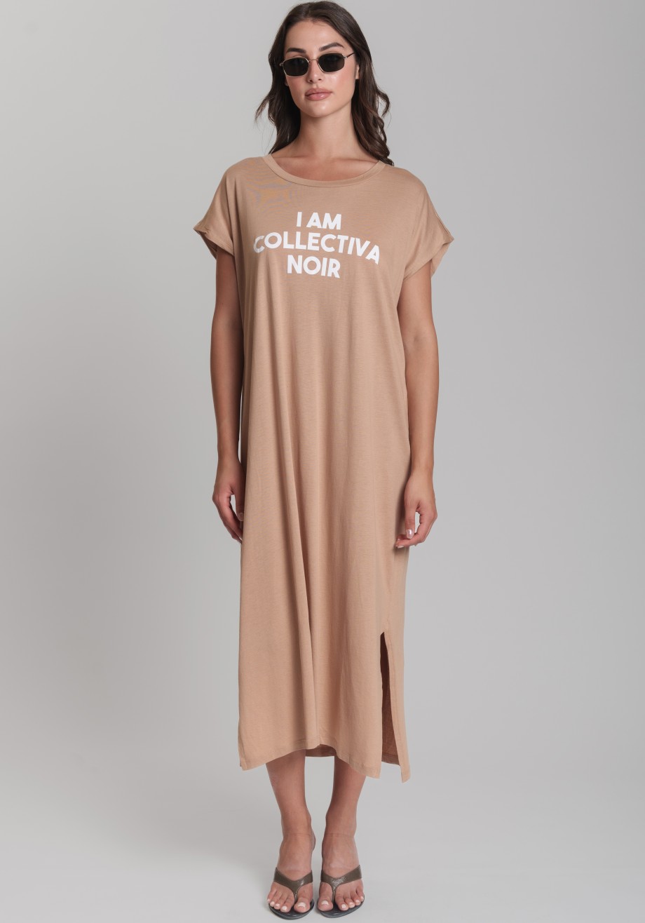 LOGO OVERSIZED MAXI DRESS