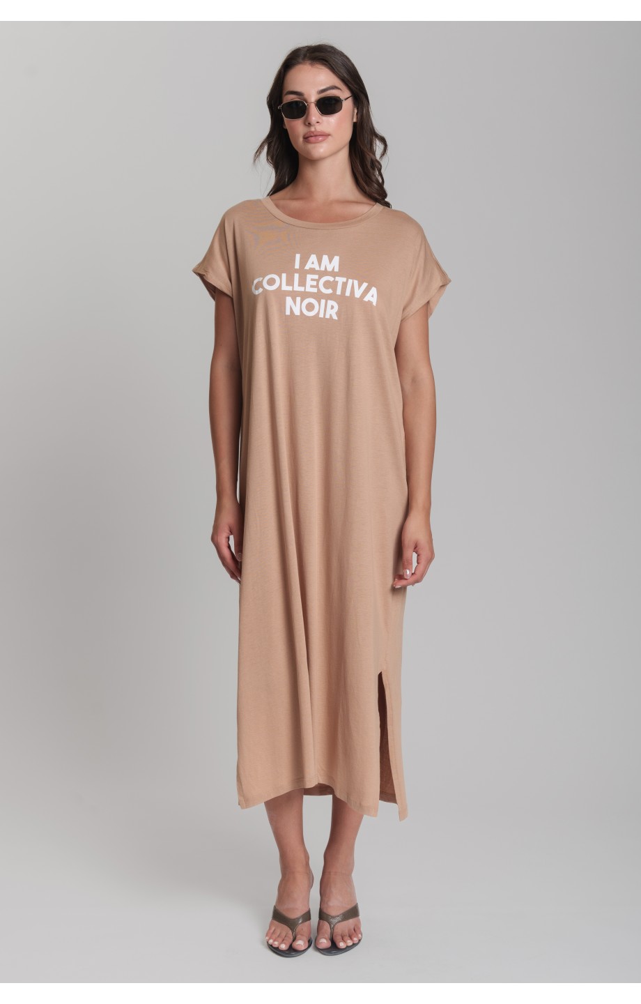 LOGO OVERSIZED MAXI DRESS