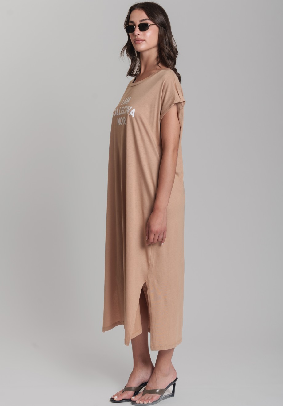 LOGO OVERSIZED MAXI DRESS