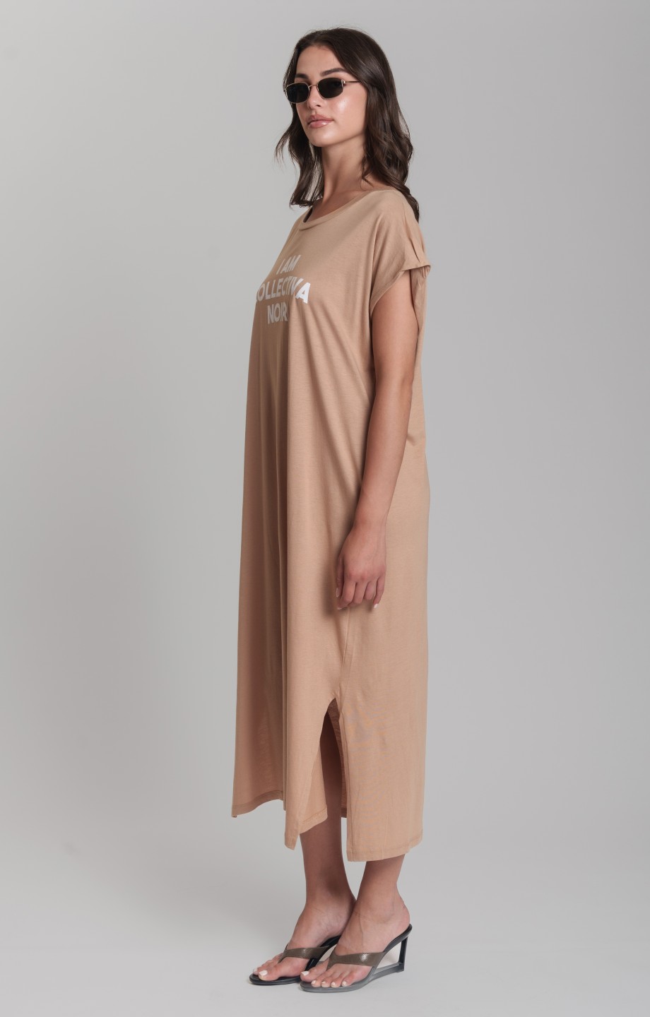 LOGO OVERSIZED MAXI DRESS