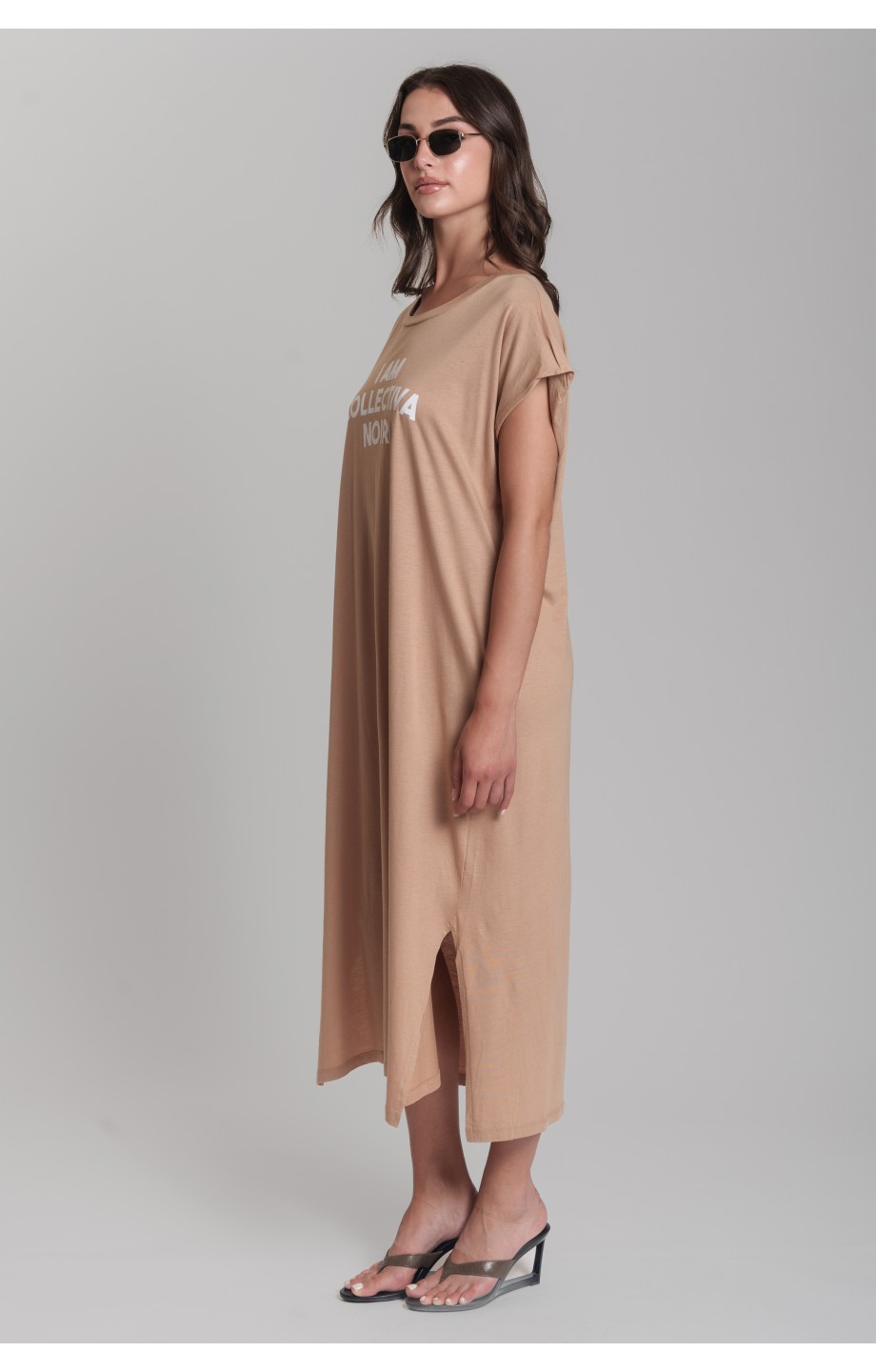 LOGO OVERSIZED MAXI DRESS